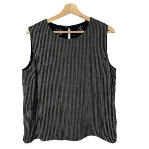 Pendleton Black & White Printed Reversible Tank Top L